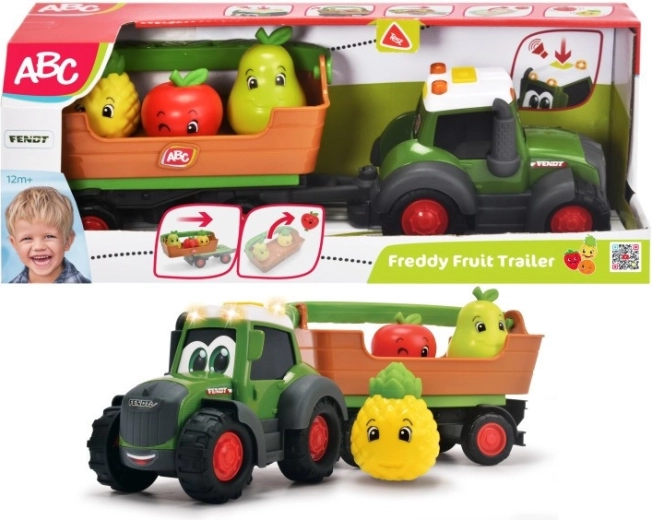 ABC Traktor til frugt med trailer, 30 cm