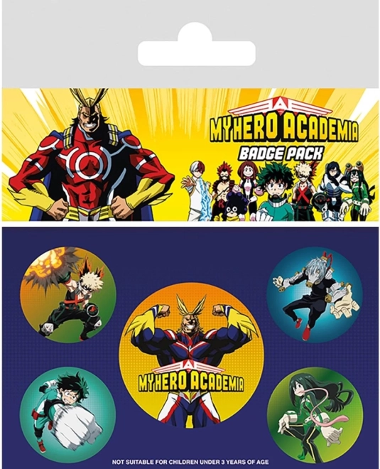 Sæt med My Hero Academia-badges (5 stk.)