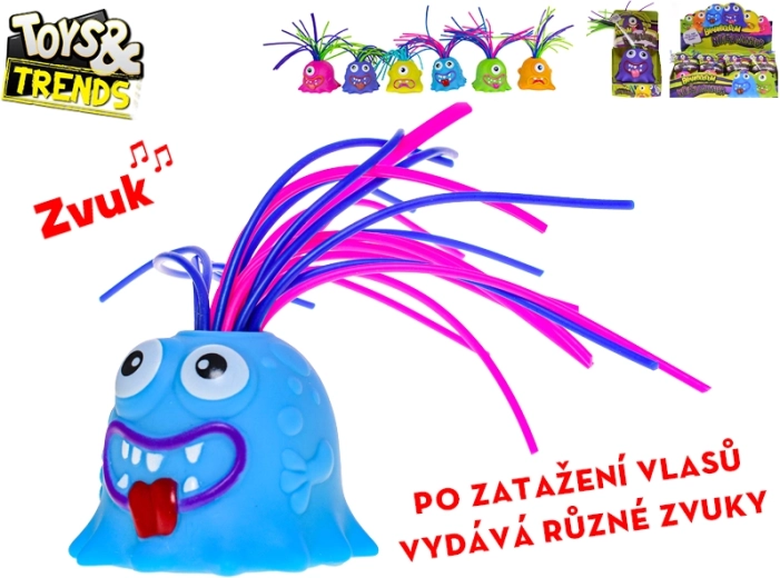 Interaktivt monster Toys&Trends Brainboooom med langt hår og lyde 6 cm