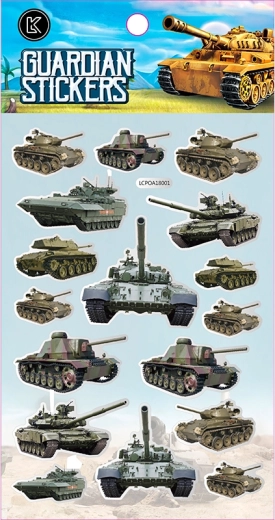 Klistermærker TANKS – kreativt sæt til børn