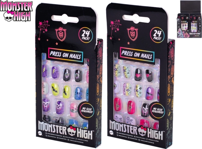 Selvklæbende børnenegle MONSTER HIGH – 24 stk. uden lim