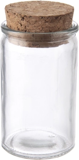 Glasbeholder med korklåg