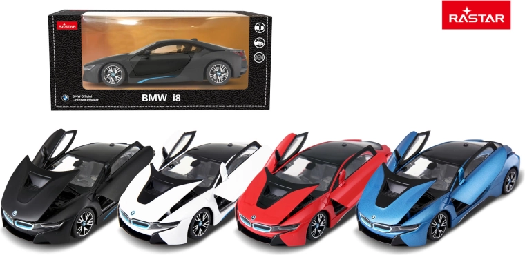 Bilmodel BMW i8 Rastar 1:24 rød - 1 stk.