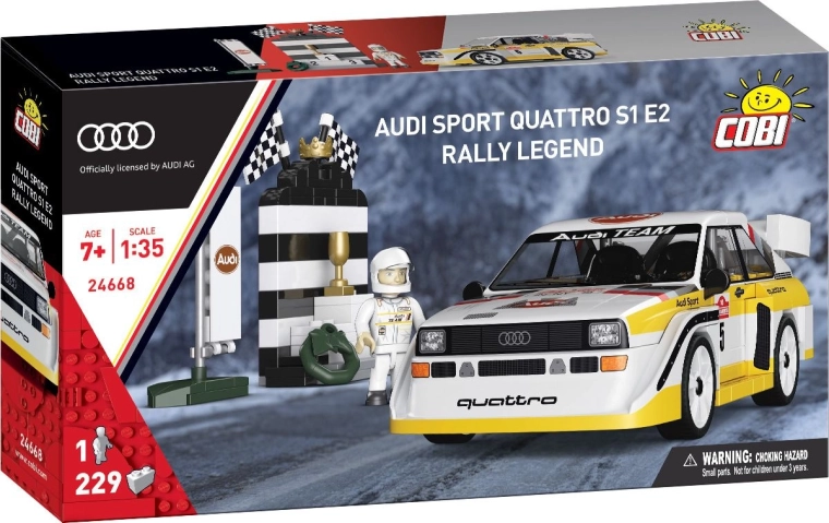 Cobi Audi Sport Quattro S1 E2 – rallylegende i skala 1:35 (229 dele)