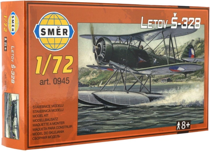 Plastmodel af flyet Letov Š-328 i skala 1:72