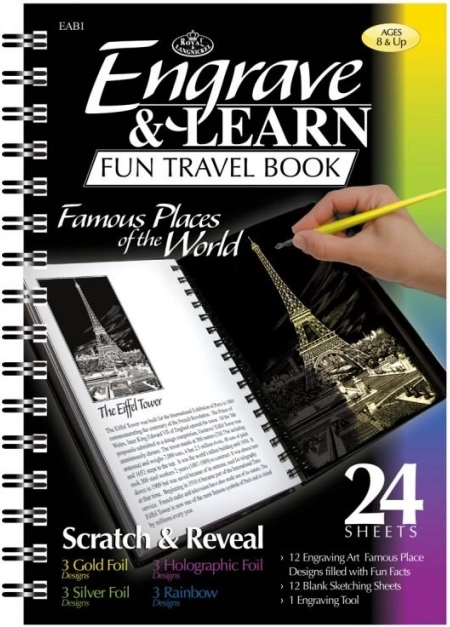 Skrabe-billeder i blok berømte steder