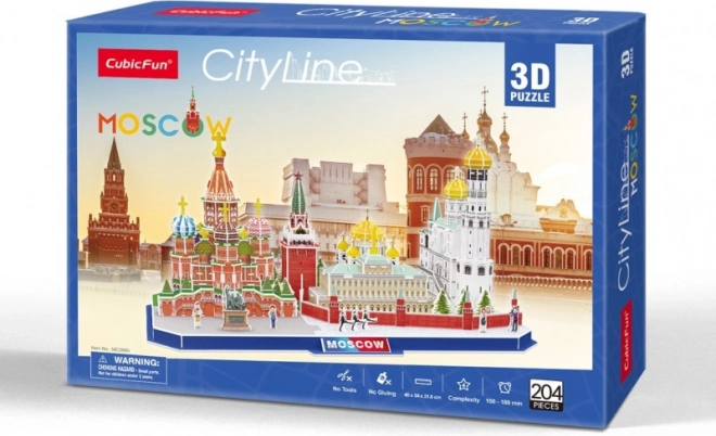 CubicFun 3D-puslespil CityLine Moskva-panorama, 204 brikker