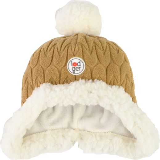 Lodger fleece vinterhue Hatter empire fleece dark honey (3–6 måneder) - 1 stk.