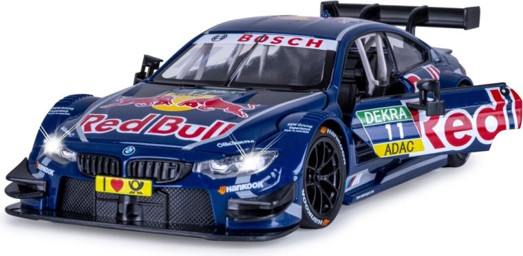JAMARA BMW M4 DTM metalmodel 1:24 blå med lys og lyde