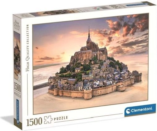 Puzzle Clementoni Mont Saint-Michel ved solopgang, 1500 brikker