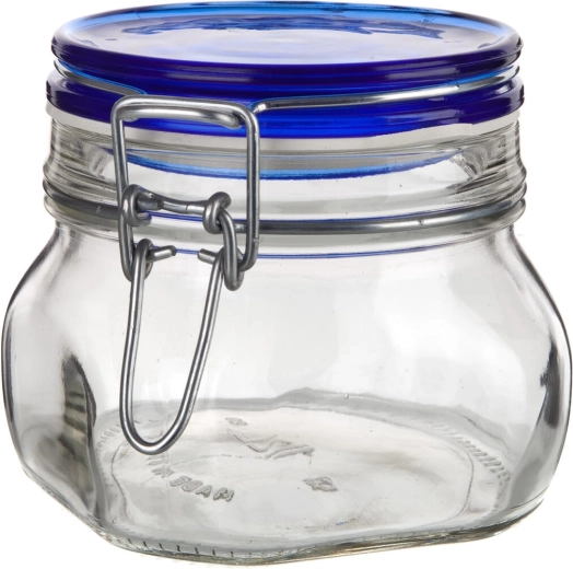Hermetisk glasbeholder 500 ml FIDO Blue med patentlukning