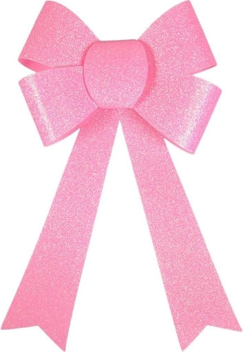 Stor pink glimmer-sløjfe