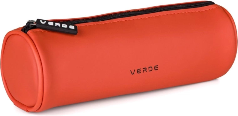 Rundt etui VERDE i murstensfarve