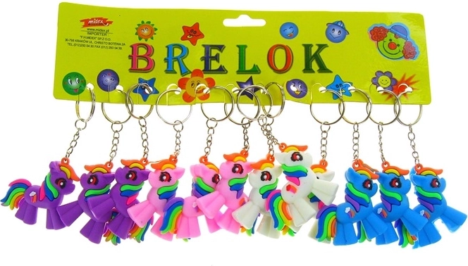 Nøglering med pony (12 stk.)