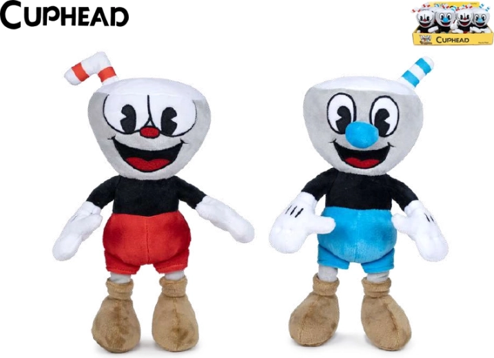 Plysfigurer CUPHEAD og MUGMAN 25 cm