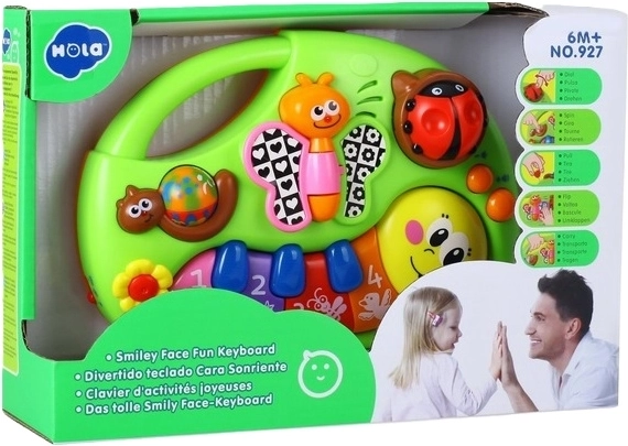Hola SmilyPlay børne-musikkeyboard med et glad ansigt