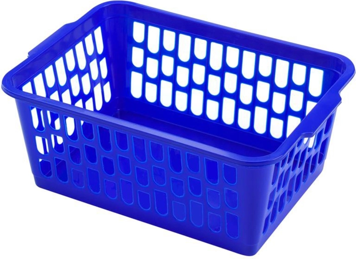 Plastikkurv HEIDRUN 36 × 26 × 15 cm – farvemix