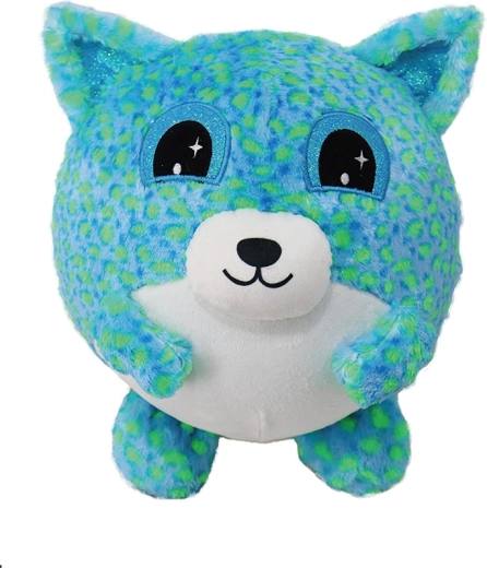 Oppustelig plysbamse blå 23 cm