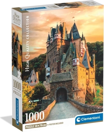 Puzzle CLEMENTONI Den gyldne time ved Eltz Slot 1000 brikker