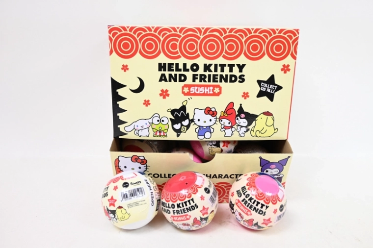 Hello Kitty samlerfigur i kapsel 75 mm motiv Sushi