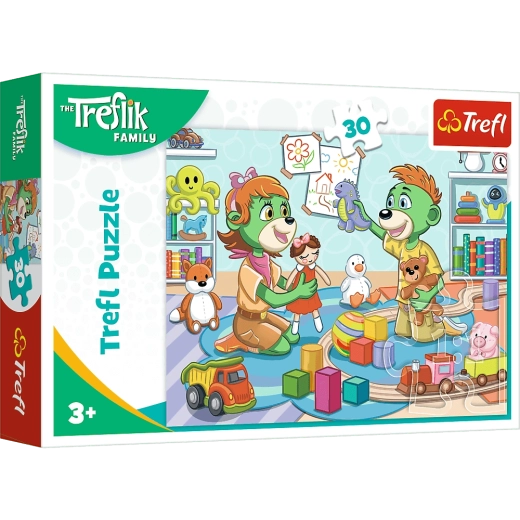 Puslespil Glade Treflík-familie 30 brikker