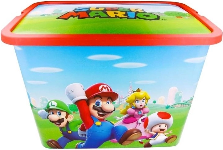 Opbevaringsboks med låg Super Mario 23 l