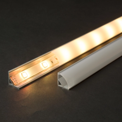 Opalafdækning til aluminium-LED-profil 1 m