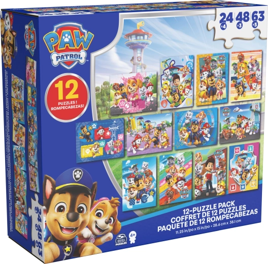 Puslespil PAW PATROL 12 i 1 – stort sæt børnepuslespil
