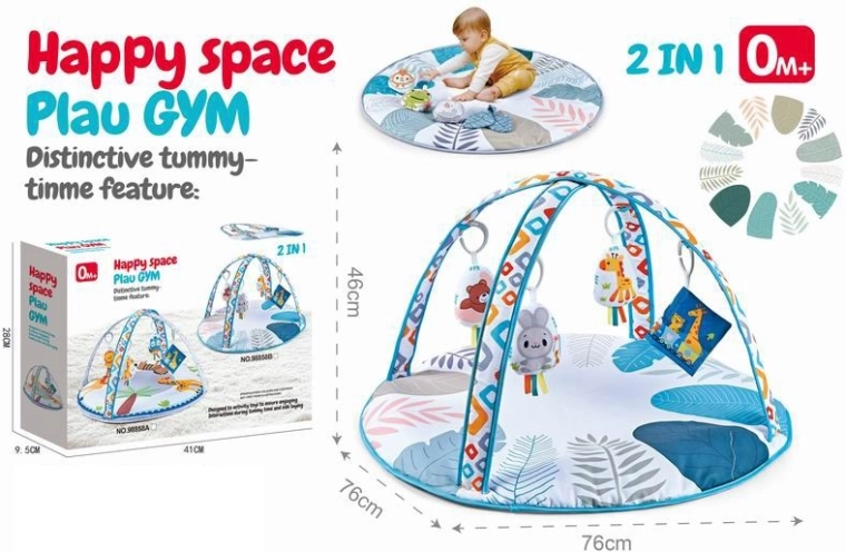 Pædagogisk legetæppe til baby 2-i-1