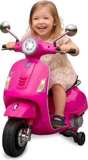 Elektrisk løbecykel Vespa GTS 125 til børn, pink