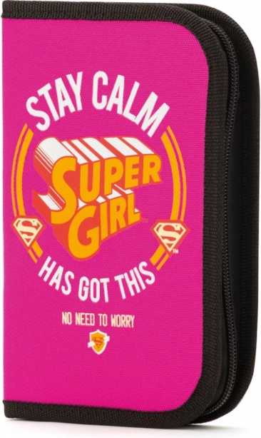 Skolepenalhus Super Girl stay calm – 1-lags, uden indhold