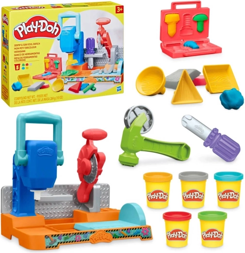 Hasbro Play-Doh farverigt værksted med modellervoks og værktøj