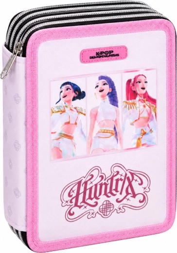 Trelags skolepenalhus KPop Demon Hunters Huntrix – fuldt udstyret - 1 stk