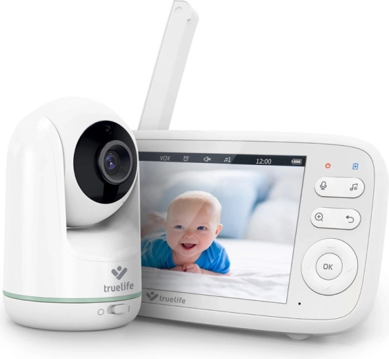 TrueLife video-babyalarm 360° NannyCam R5 med 5" skærm og HD-kamera