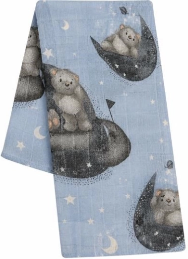 Bomuldsble med print New Baby Dreams - 1 stk.