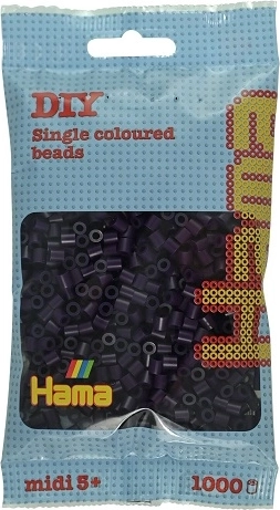 Hama midi strygeperler sorte 1000 stk.