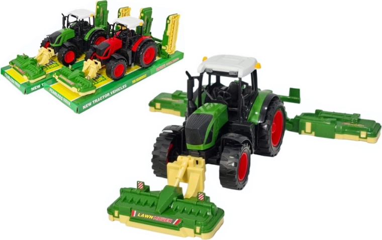 Traktor med plæneklipper