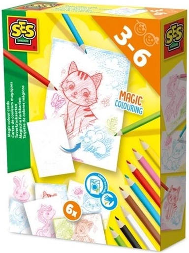 SES Creative Magic Colouring magiske malekort med farveblyanter