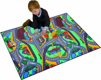 Legetæppe med vejkort 95 x 200 cm