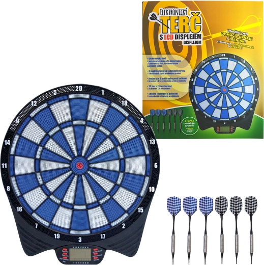 Elektronisk dartskive med LCD-display