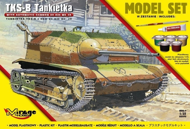 TKS-B polsk tankette med NKM 20 mm wz. 38 kanon byggesæt 1:35