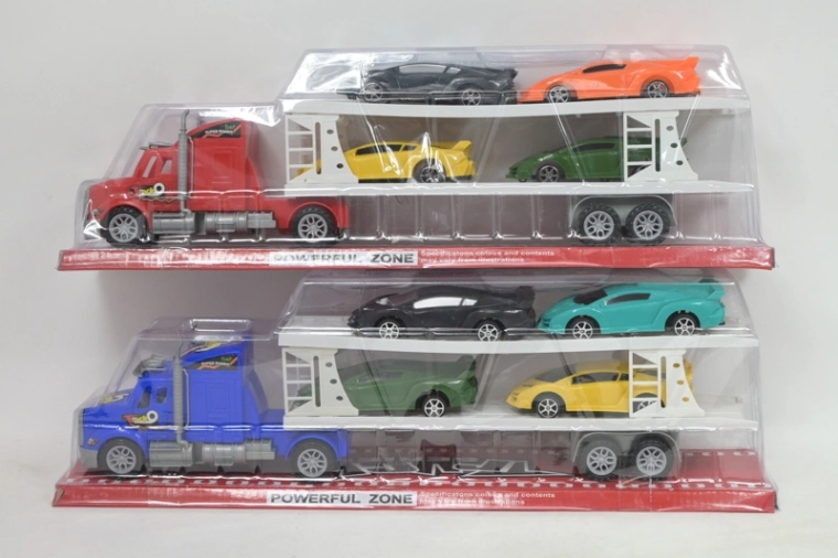 Autotransporter med 4 små biler