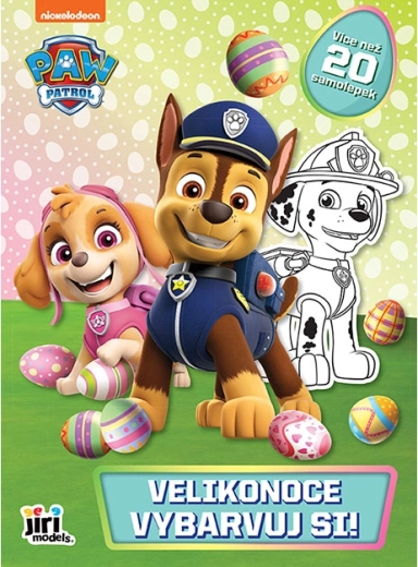 Farvelæg selv! Paw Patrol – påske-male­bog med klistermærker