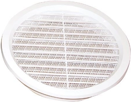 Ventilationsgitter med net, diameter 125 mm, hvid