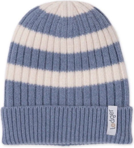 Lodger merino babyhue stripe stone (3–6 måneder)
