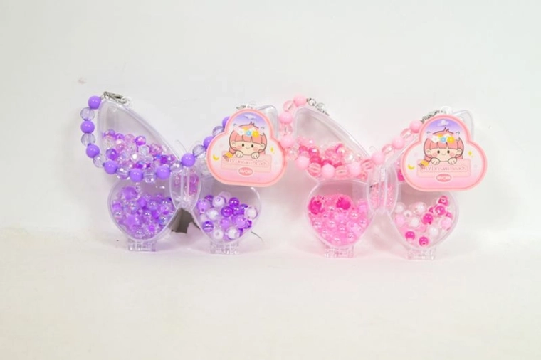 Sommerfugleperler i to farver – 18 stk. i display