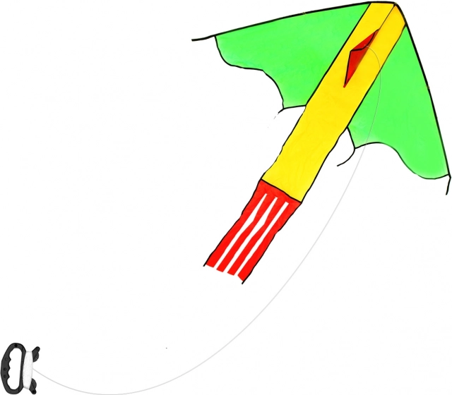 Nylon drage 118 × 98 cm med håndtag