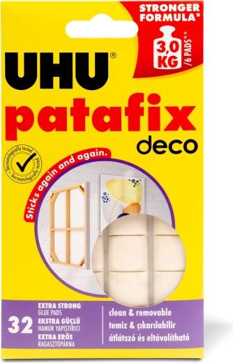 Patafix Homedeco hvid klæbegummi, 32 stk.