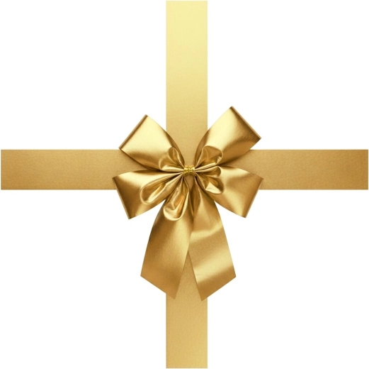 Guld dekorativ sløjfe til dør 33 × 42 cm