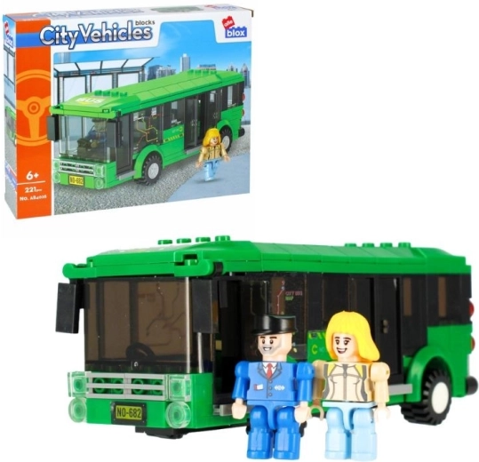 Byggesæt bybus AlleBlox med figurer (221 dele)